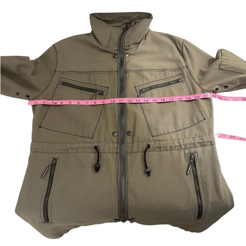 Just Cavalli Military Cargo Jacket Classic Y2K Designer Olive Green Men's Sz 40 - Picture 9 of 16